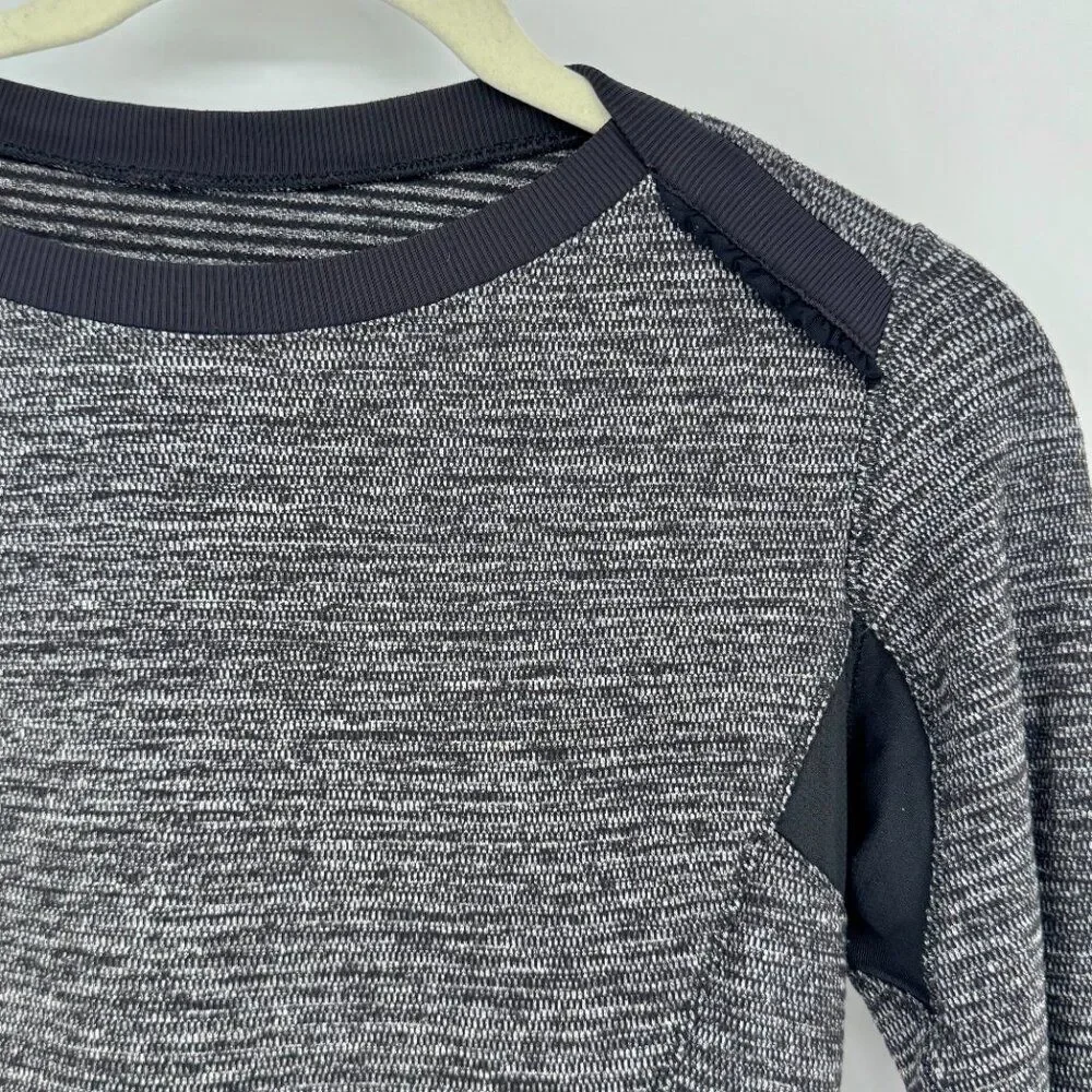 Lululemon Base Runner Long Sleeve Pullover Mini Check Pique Black 4 (Estimated)